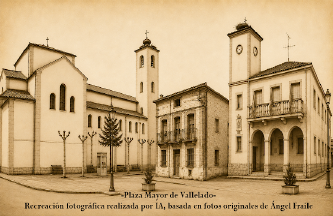 RECREACI�N FOTOGR�FICA DE LA PLAZA MAYOR DE VALLELADO